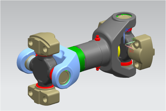 Wing Style Driveshaft 3D View